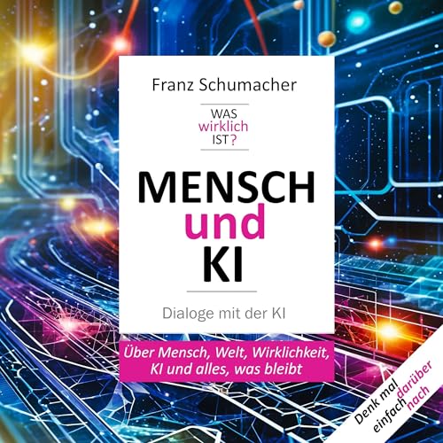 Diseño de la portada del título Mensch und KI - Dialoge mit der KI