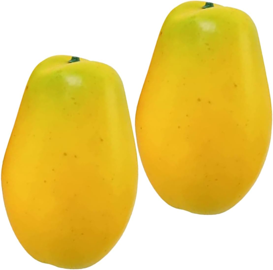 2pcs Simulated Papaya Toys Realistic Fake Pawpaws Papaya Accessories Papaya Centerpieces Party Table Decors Tabletop Papaya Decor Simulation Papaya Models Party Decors Yellow Foam