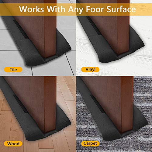 Slashome Under Door Draft Stopper 36 Inch Foldable Strip Bottom Guard Protector Double Sided Noise Blocke Suitable For Door Gap Below 1.5 Inches thumb #7