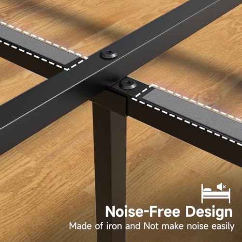 Image of Z-hom Twin Bed Frames, Twin Bed Frame with Headboard and Footboard, with Under Bed Storage, All-Metal Support System, Noise Free, Black