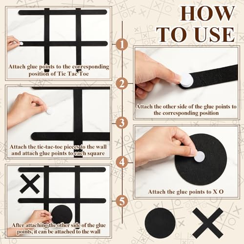 Juego Gigante Tic Tac Toe - Decoración de Pared en Fieltro miniatura 3