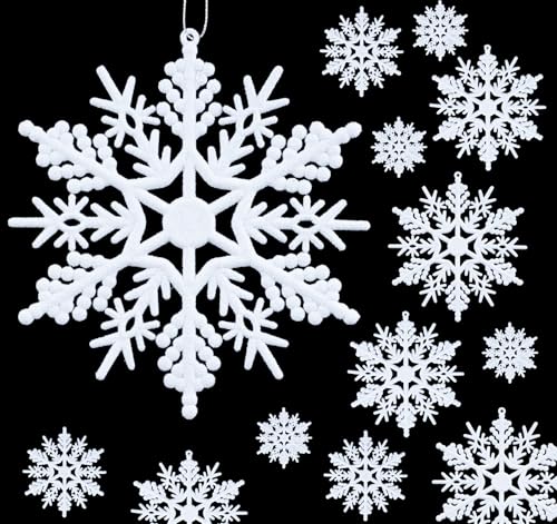 Anstore 56 Stück Schneeflocken Weihnachten Deko,...