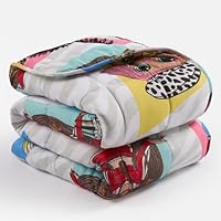 OHS LOL Dolls 3kg Weighted Blanket, Microfibre Reversible Super Soft Weighted Blanket Calming Stress Gift Sleep Therapy Anxiety Relief, Grey - 150 x 100cm (Disclaimer:Only suitable for age 3+years)