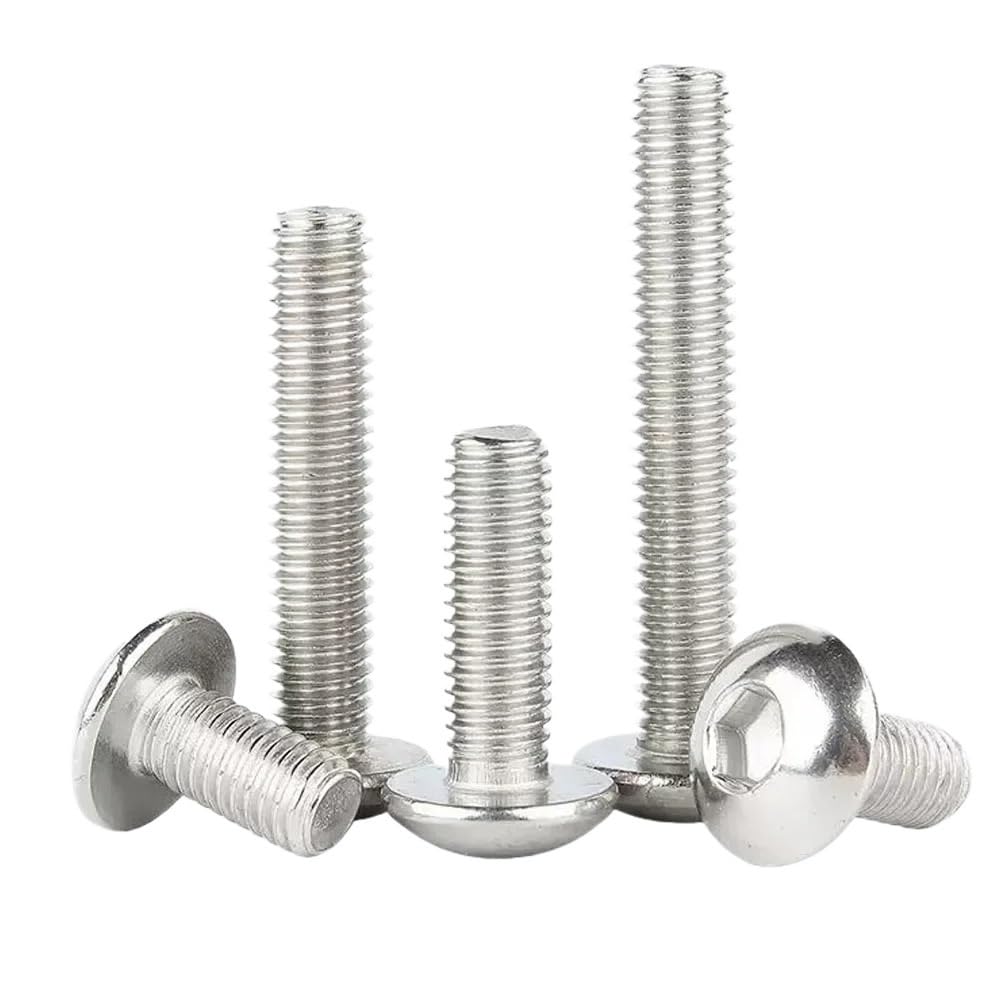 Viti Bulloni, Viti a Testa bombata con esagono Incassato M2-M10 X 3-60 mm in Acciaio Inossidabile 304(M8 (5p),50mm)