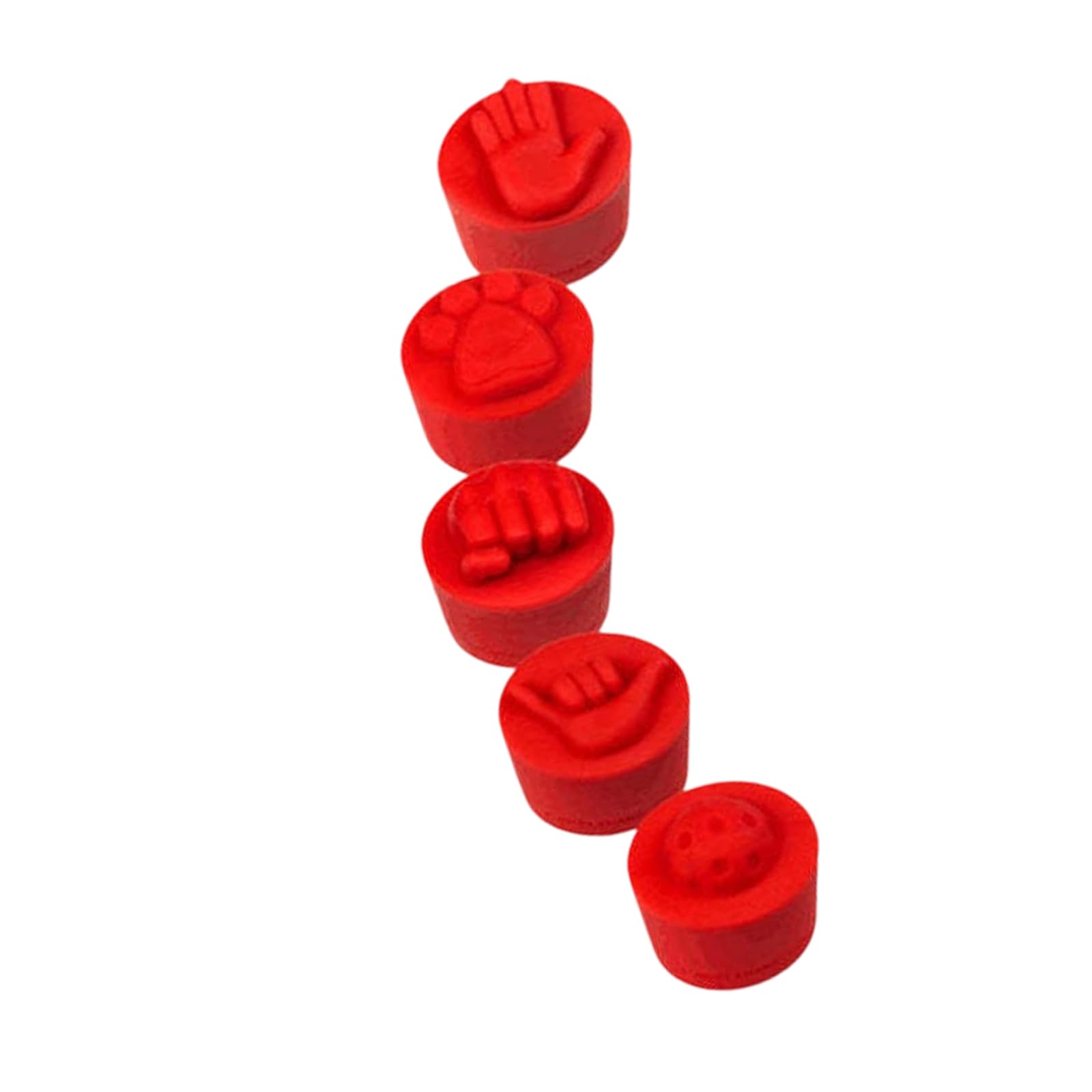 Zxfdsfdbnm Red Practice Paddle Grip Caps 5 Piece Silicone End Covers, Compact Tail Stoppers For Paddle Bags And Training Silicone Cap Sports Practice Team Tap