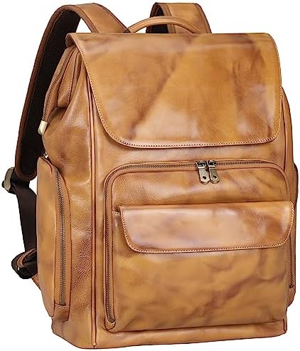 TIDING Genuine Leather Backpack Purse for Women Fashion Ladies Large Travel Bag Business Shoulder Daypack TIDING Genuine Leather Backpack Purse for Women Fashion Ladies Large Travel Bag Business Shoulder Daypack