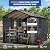 Amopatio 8x10 FT Outdoor Resin Shed, Storage Shed with Floor, Plastic Sheds for Bike, Garden Tools, Sheds & Outdoor Storage with Lockable Door, Window & Vents,Dark Grey