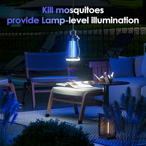 Otlotrte Cordless Bug Zapper Outdoor & With Led Ip67 Waterproof Mosquito Zapper Indoor & Camping 4800Mah Electric Wireless Fly Zapper Portable Fly Trap  thumb #6