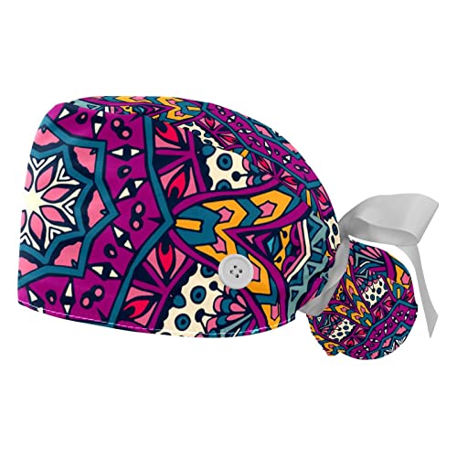 Casquettes de travail JDEZ au motif floral pour vos journées en cuisine et soin