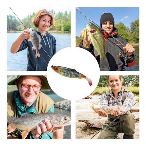 Iscas de pesca artificiais, iscas de pesca para água doce e salgada | Iscas de baixo realistas 2 uni