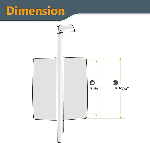 Miniatura 7 de POWERTEC 70108-P6 - Puerta de explosión de 4 pulgadas para colector de polvo, accesorios de recolección de polvo -6PK