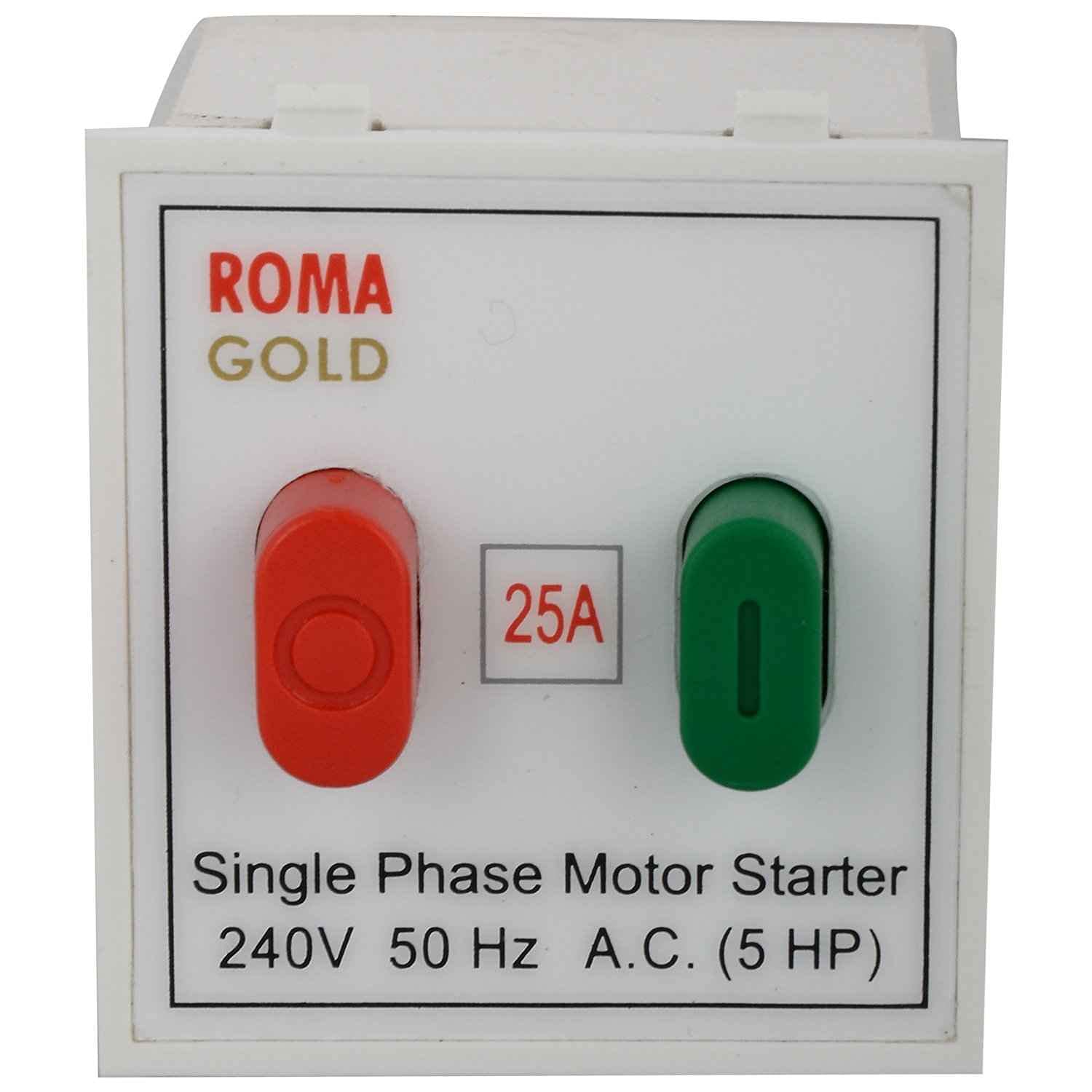 Anchor by Panasonic Roma Single Phase Motor Starter Switch 25A, White, DPDT (Double Pole Double Throw), 3_way