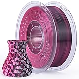 ELEGOO Silk PLA Filament 1.75mm Dual Color Black Red 1KG, Shiny 3D Printer Filament Dimensional Accuracy +/- 0.05mm, 1kg Spool(2.2lbs) Fits for Most FDM 3D Printers