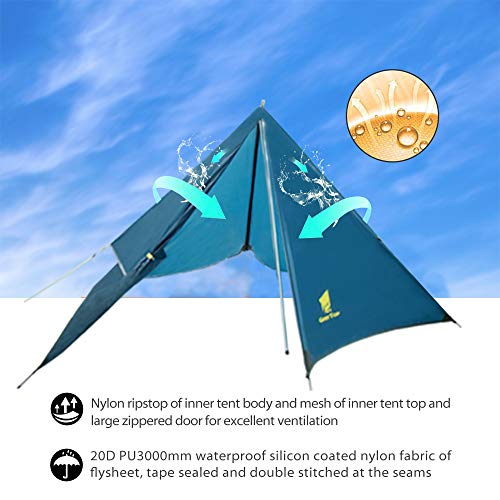 GEERTOP 1 persona Backpacking Tent 4 stagioni