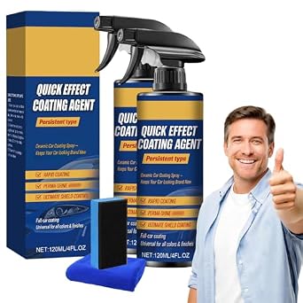 Nano Quick Coat Restores - Advanced Nano Car Coating Spray&Quick Effect Coating Agent for Car - 3-in-1 Ceramic Paint Restoration,High Gloss Shine & Hydrophobic Protection 2pc