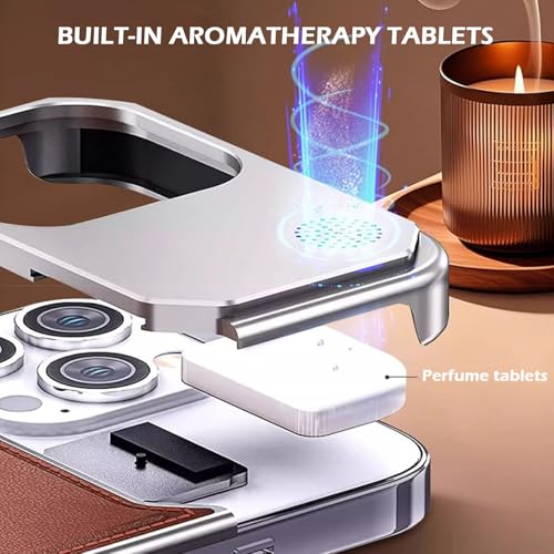 Coque iPhone 16 Pro Max en cuir luxe sans cadre gris élégant - 3