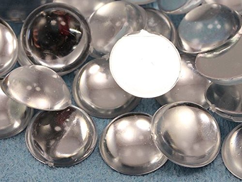 15mm Crystal Clear .AC Round Flat Back Acrylic Cabochons Plastic Gems for Crafts Costume Embelishments Card Making Jewels Jewelry Making Supplies Cosplay Jewels