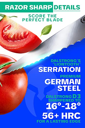 Dalstrong Serrated Paring Knife - 3.75" - Gladiator Series Elite - Forged German High-Carbon Steel - W/Sheath - Nsf Certified #TOP1
