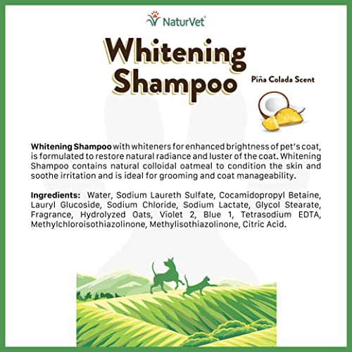 Image of NaturVet Whitening Shampoo with Colloidal Oatmeal for Dogs & Cats 12 oz
