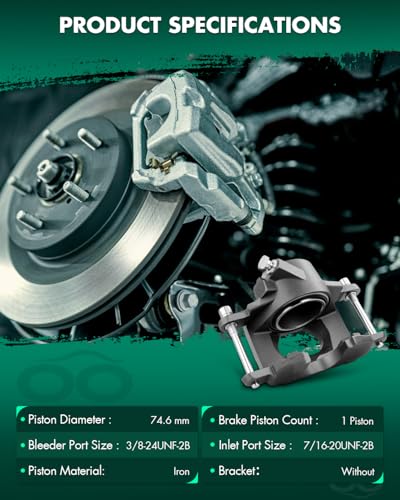 Image of SCITOO Front Driver Side Disc Brake Caliper 184040 Compatible For Buick For Skylark 1969-1972,For Chevy For Chevelle 1970-1972,1PC