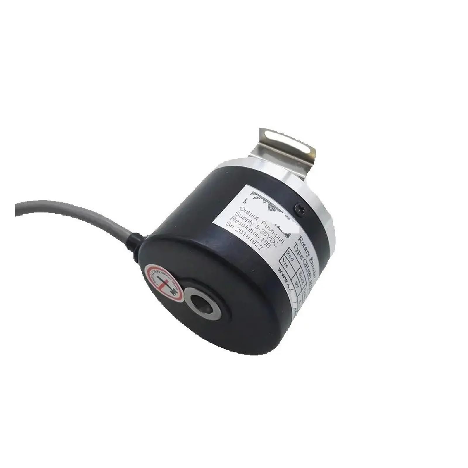 Codificador rotatorio Codificador de Eje Hueco incremental con Salida de Voltaje de Orificio de 10 mm, Serie GHH52, señal ABZ: 100, 200, 360, 1000, 1024, 2000 y 2048(500PPR)