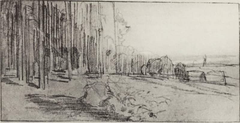 Imagen de lienzo paisaje natural Isaac Levitan decoración salón 60x90cm