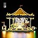 Produktbild Grey Feather LED-Beleuchtungszubehör passend für Carousel Building Baustein-Set, mit Fernbedienung, kompatibel mit Lego 10257 Technic (Bausteine Nicht im Lieferumfang enthalten)