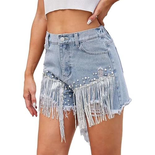 Short en jean à franges pour femme fini les shorts inconfortables qui serrent la taille