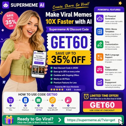 Supermeme AI Discount Code: GET60 &ndash; Save Up to 35% Off cover art