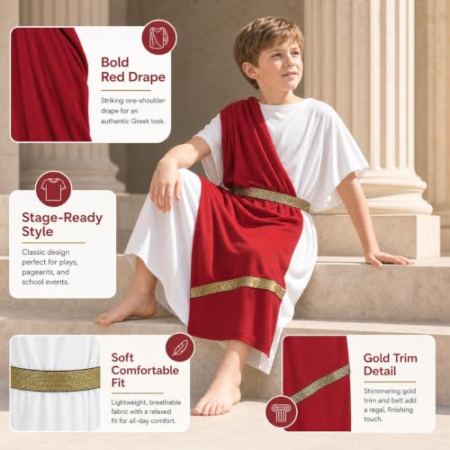 Disfraz de Toga para Niños Estilo Dios Griego Romano miniatura 3