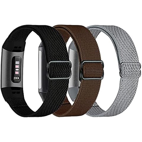 3 Pack Nylon Bands Compatible with Fitbit Charge 5, Soft Nylon Watch Strap Replacement Women Men, Sport Wristband Accessories for Fitbit Charge 5 Fitness & Health Tracker-Color B Cover