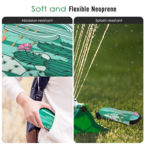 Moko Sunglasses Soft Case Ultra Light Neoprene Zipper Eyeglass Case With Clip, Cactus #TOP1