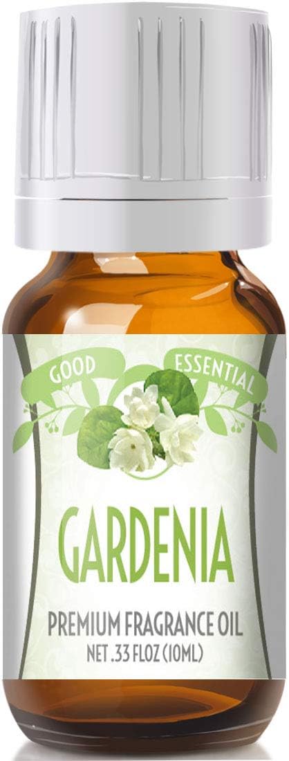 Good Essential Professional Gardenia Fragrance Oil (10ml / 0.33 fl oz) for Diffuser, Lotion, Perfume, Candle, Soap Making & Aromatherapy