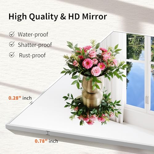 Image of COFENY Silver Bathroom Mirror for Wall, 16x48 Inch Rectangle Mirror with Metal Frame, Modern Vanity Mirrors for Bathroom Living Room, Entryway Hangs Horizontal or Vertical