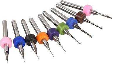 10pcs 0.5 mm Mini Drill Circuit Board Drill Bit Spiral Drill PCB Micro Engraving Carbide Micro Drill Bit Set