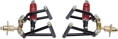 Miniatura 38 de Kit completo de brazo oscilante de choque de suspensión delantera de 12 pulgadas, kit de husillo de dirección superior inferior para ATV, Quad Bike