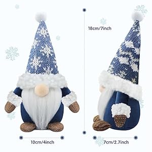 Gehydy Set of 3 Christmas Gnomes Decorations Handmade Gnome Plush Stuffed Xmas Decor for Home Kitchen Farmhouse Tiered Tray - Blue Gehydy Set of 3 Christmas Gnomes Decorations Handmade Gnome Plush Stuffed Xmas Decor for Home Kitchen Farmhouse Tiered Tray Blue