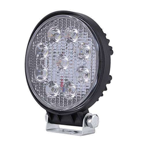 FHJZXDGHNXFGH 27W Flood Beam Led Bulbs Floodlight Headlight Work Light Lamp Round Bar Lamp(color：black)