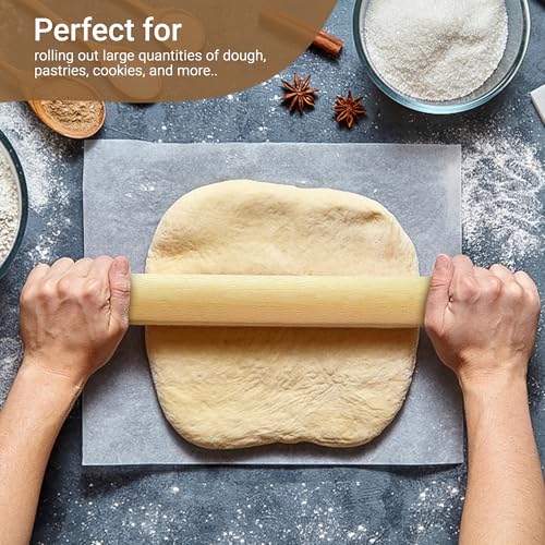 Dexam 40cm Beech Wood Rolling Pin - Ideal for Baking Dough - Image 6