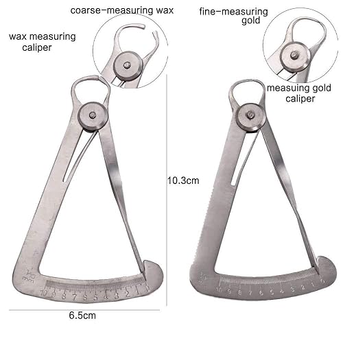 Miniatura 2 de Calibres interiores de acero inoxidable calibre de medición calibre de ortodoncia dental, calibre de medición calibre 0.000-0.394 in, calibrador