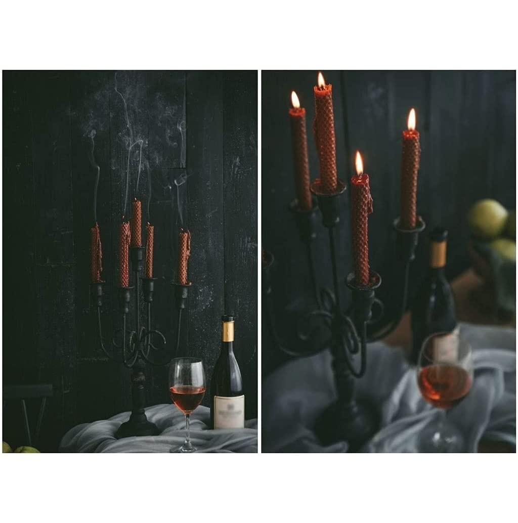 Kerzenhalter für Adventskranz, Kerzenständer Aus Schmiedeeisen, Fünfköpfiger Kerzenständer, Retro-Romantisches Kerzenlicht, Hochzeitsrequisiten, Heim-Desktop-Kerzenhalter Heim-Party-Dekoration