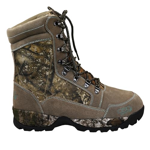 DOING SOMETHING GREAT Lace Up Insulated Hunting Boots for Women - Water-Resistant and 1400g Insulated with Traction Grip Sole2