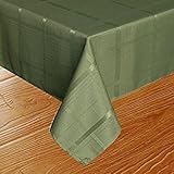 Eforcurtain Rectangle Classic Checkered Tablecloth Spillproof Microfiber Table Cover Home Decor Dark Sage, 60Inch Wide By 102Inch Length