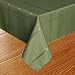 Eforcurtain Rectangle Contemporary Plaid Tablecloth Waterproof and Stain Resistant Fabric Table Cover for Parties Dark Sage, 52 Inch By 70 Inch