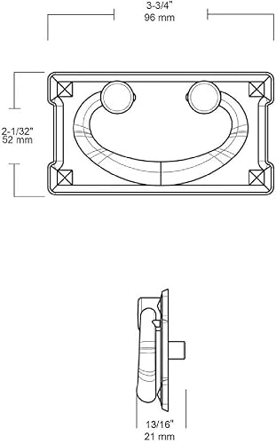 Miniatura 4 de Manijas de cajón estilo Mission con placa trasera, juego de 2, tiradores de metal negro para puertas de gabinetes y cajones de muebles, centro de 3