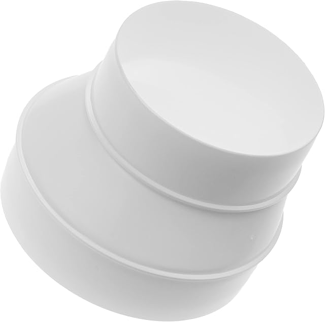 Duct Reducer 5 to 4 Inch / 125 to 100 mm Plastic Round Reducer Duct Fitting Pipe Increaser Reducer PVC DWV (Drain, Waste and Vent) Reducing Coupling