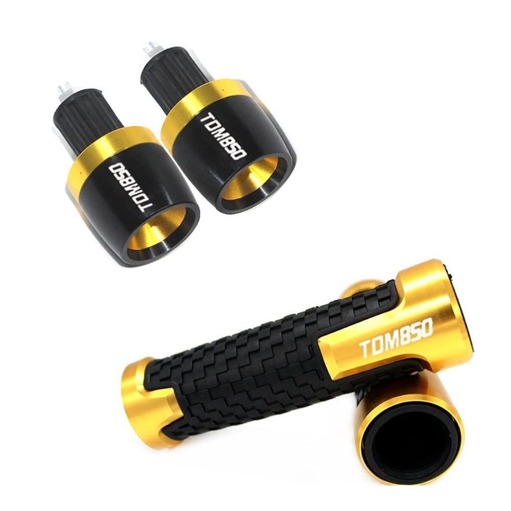 Manopole Moto Manubrio Per Y-AMAHA TDM850 1991-2002 TDM 850 1992 1993 1994 1995 1996 1997 1998 1999 2000 22mm 7/8 "CNC Manubrio Manopole Impugnatura In Gomma Ponderata Bar Ends Accessori(Colore:15)