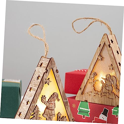 ABOOFAN 3 Peças Decoração Para Mesa De Natal LED Pendurado Ornamento Decoração De Mesa Enforcamentos