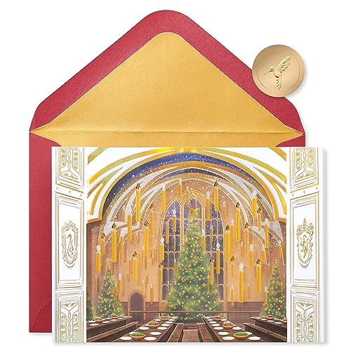 Carte de Noël Harry Potter festive pour vœux de fin d'année magiques
