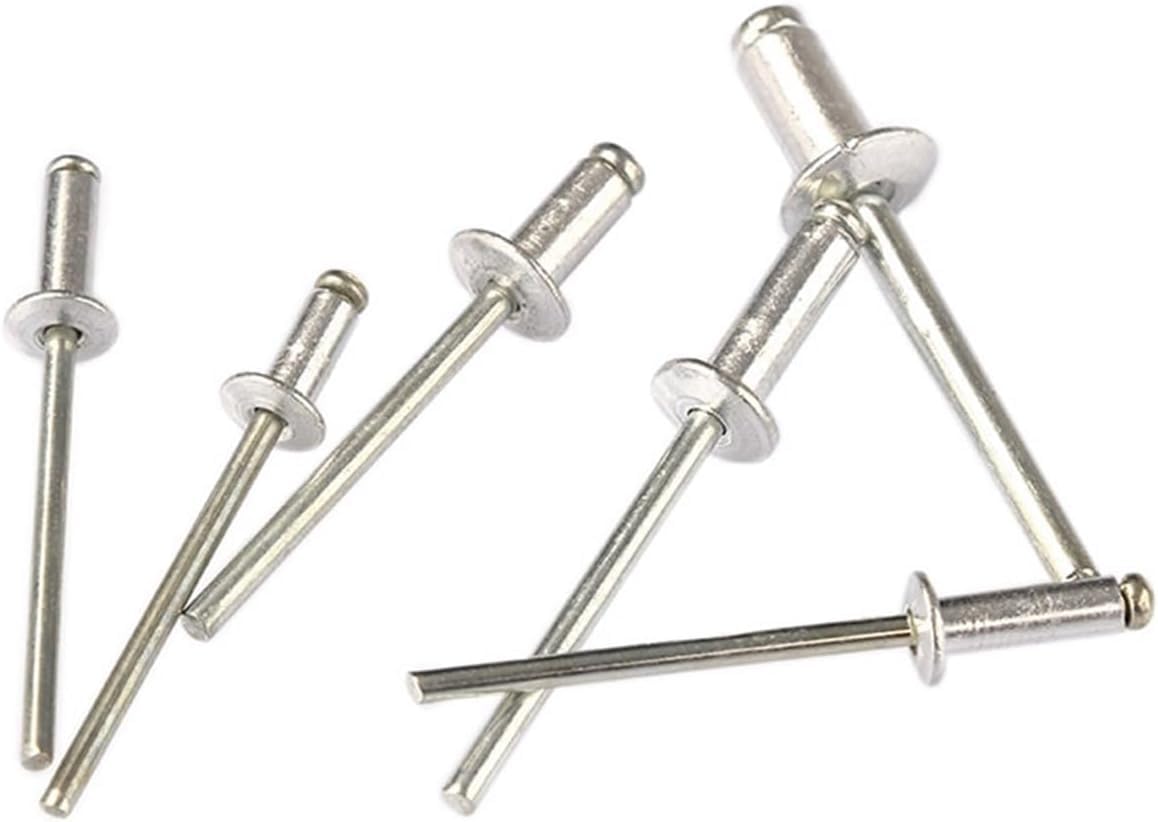 Rivet aveugle à sertir, Kit d'assortiment de Rivets aveugles en aluminium argenté, 120 pièces, M3.2 et M4